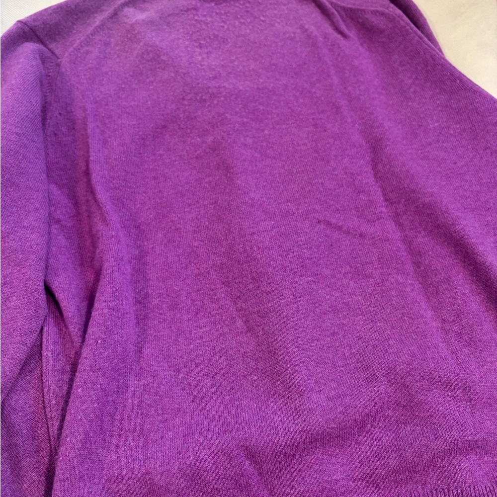 Johnston of Elgin Purple Cashmere Sweater - Picture 6 of 7